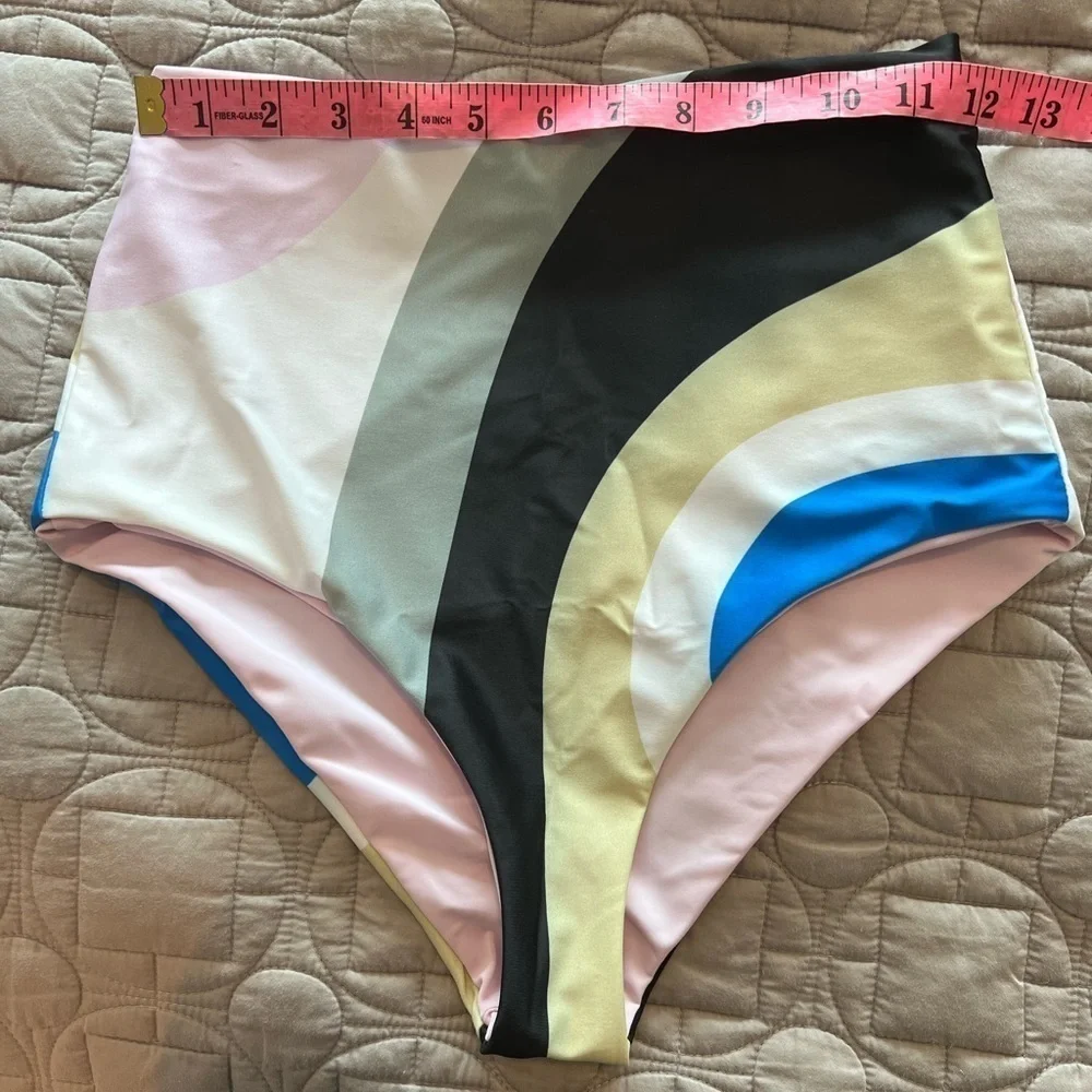 NWT Mara Hoffman Swim Lydia Bikini Bottom Womens Sage Multi Color